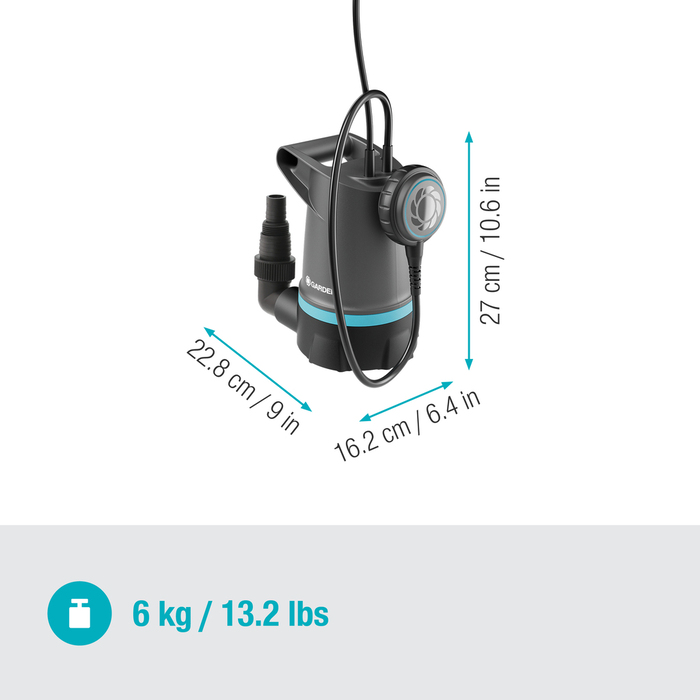 Gardena dykpumpe 2000 Basic rent vand 550 W